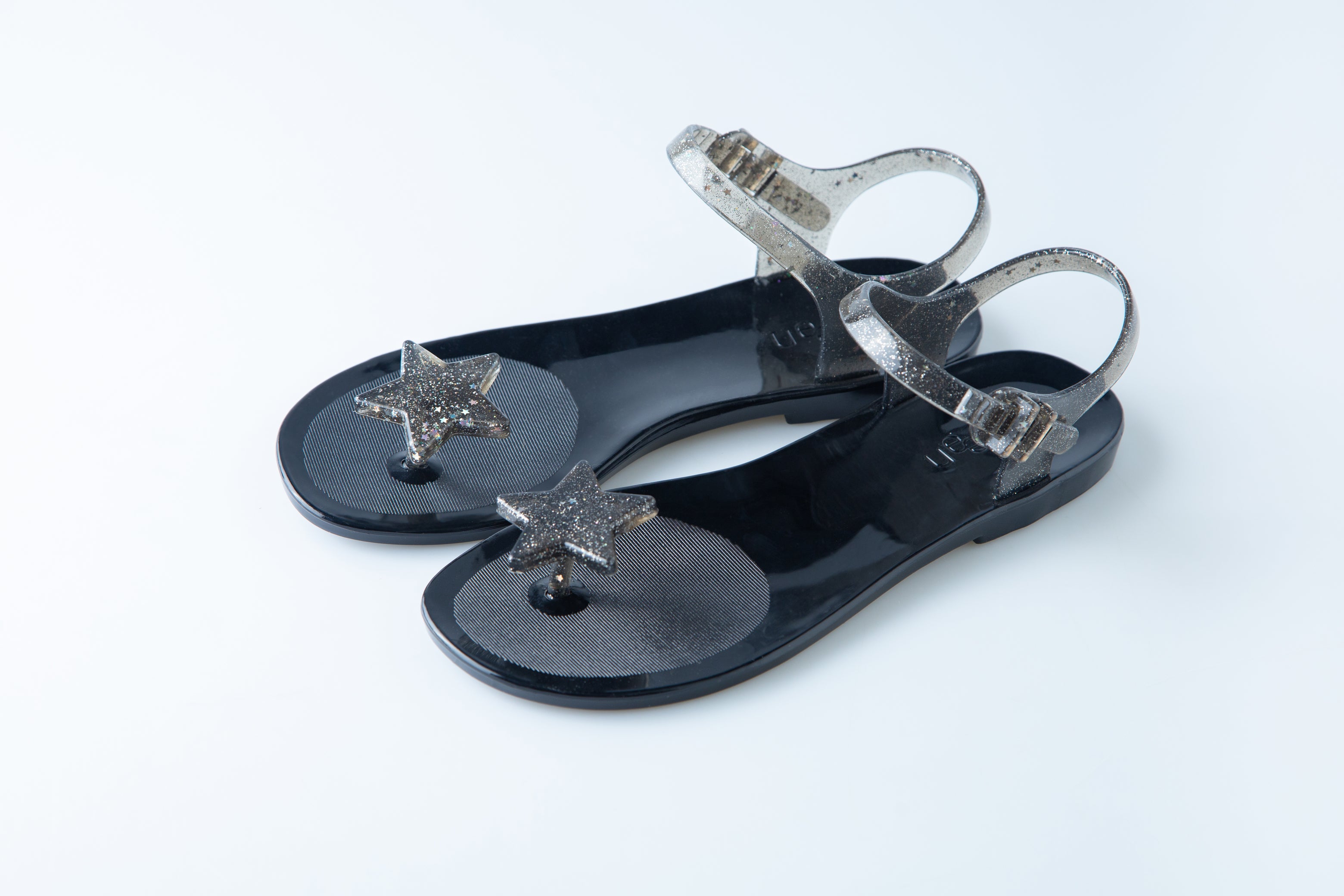 Womens Sandals; Black, Star